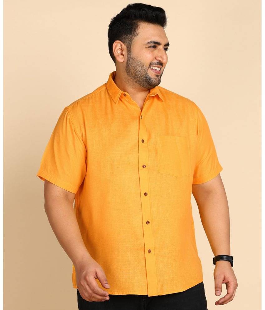 PRINTCULTR Cotton Blend Regular Fit Solids Half Sleeves Men's Casual Shirt - Yellow ( Pack of 1 ) PRINTCULTR Cotton Blend Regular Fit Solids Half Sleeves Men's Casual Shirt - Yellow ( Pack of 1 )