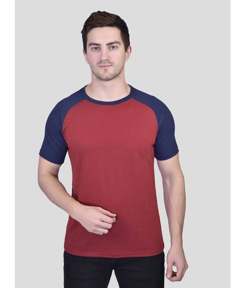 PRINTCULTR Cotton Regular Fit Colorblock Half Sleeves Men's T-Shirt - Maroon ( Pack of 1 ) PRINTCULTR Cotton Regular Fit Colorblock Half Sleeves Men's T-Shirt - Maroon ( Pack of 1 )