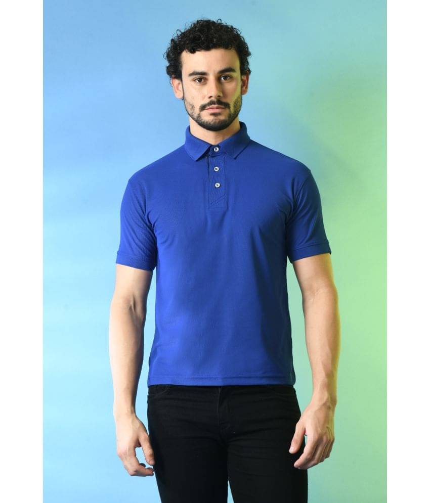 PRINTCULTR Polyester Regular Fit Solid Half Sleeves Men's T-Shirt - Blue ( Pack of 1 ) PRINTCULTR Polyester Regular Fit Solid Half Sleeves Men's T-Shirt - Blue ( Pack of 1 )