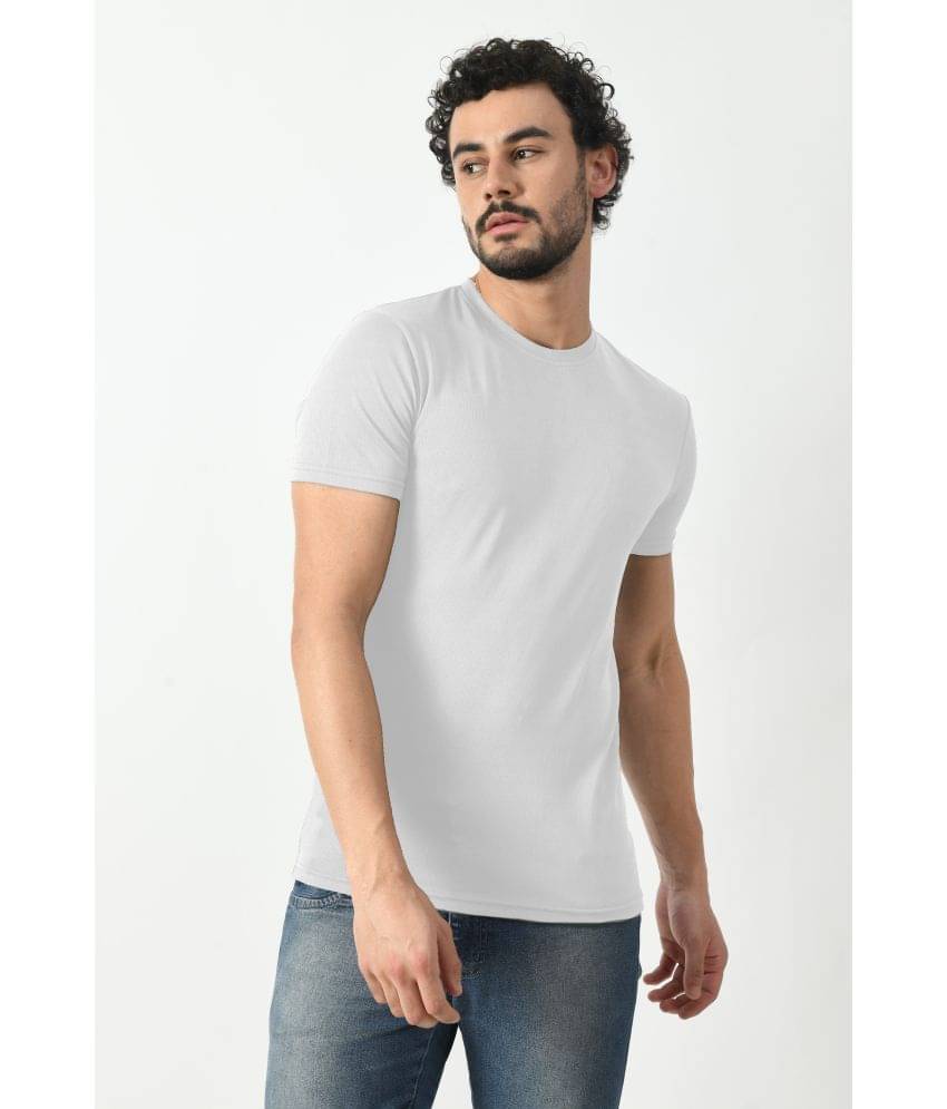     			PRINTCULTR Polyester Regular Fit Solid Half Sleeves Men's T-Shirt - White ( Pack of 1 )