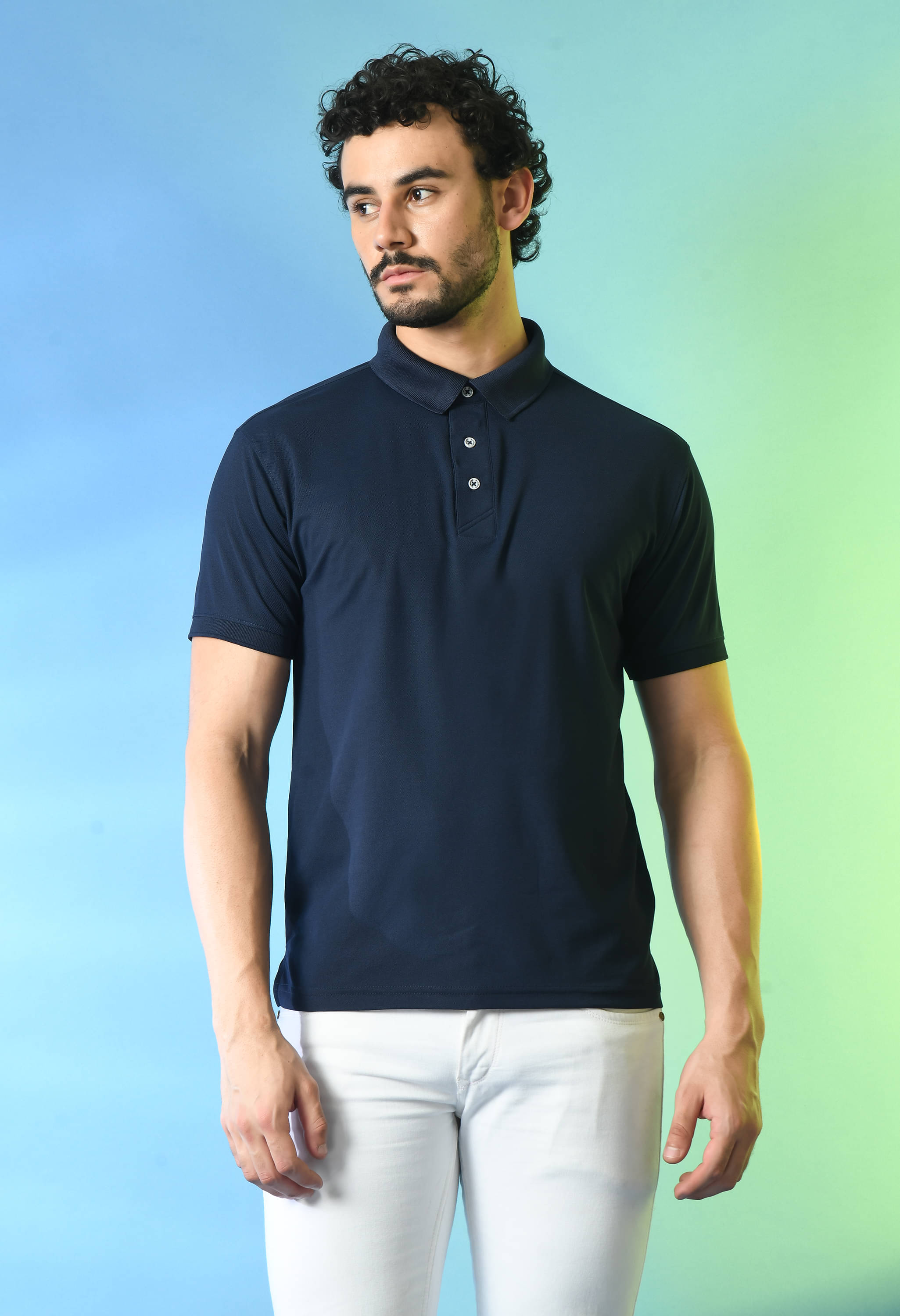 PRINTCULTR Polyester Regular Fit Solid Half Sleeves Men's T-Shirt - Navy Blue ( Pack of 1 ) PRINTCULTR Polyester Regular Fit Solid Half Sleeves Men's T-Shirt - Navy Blue ( Pack of 1 )