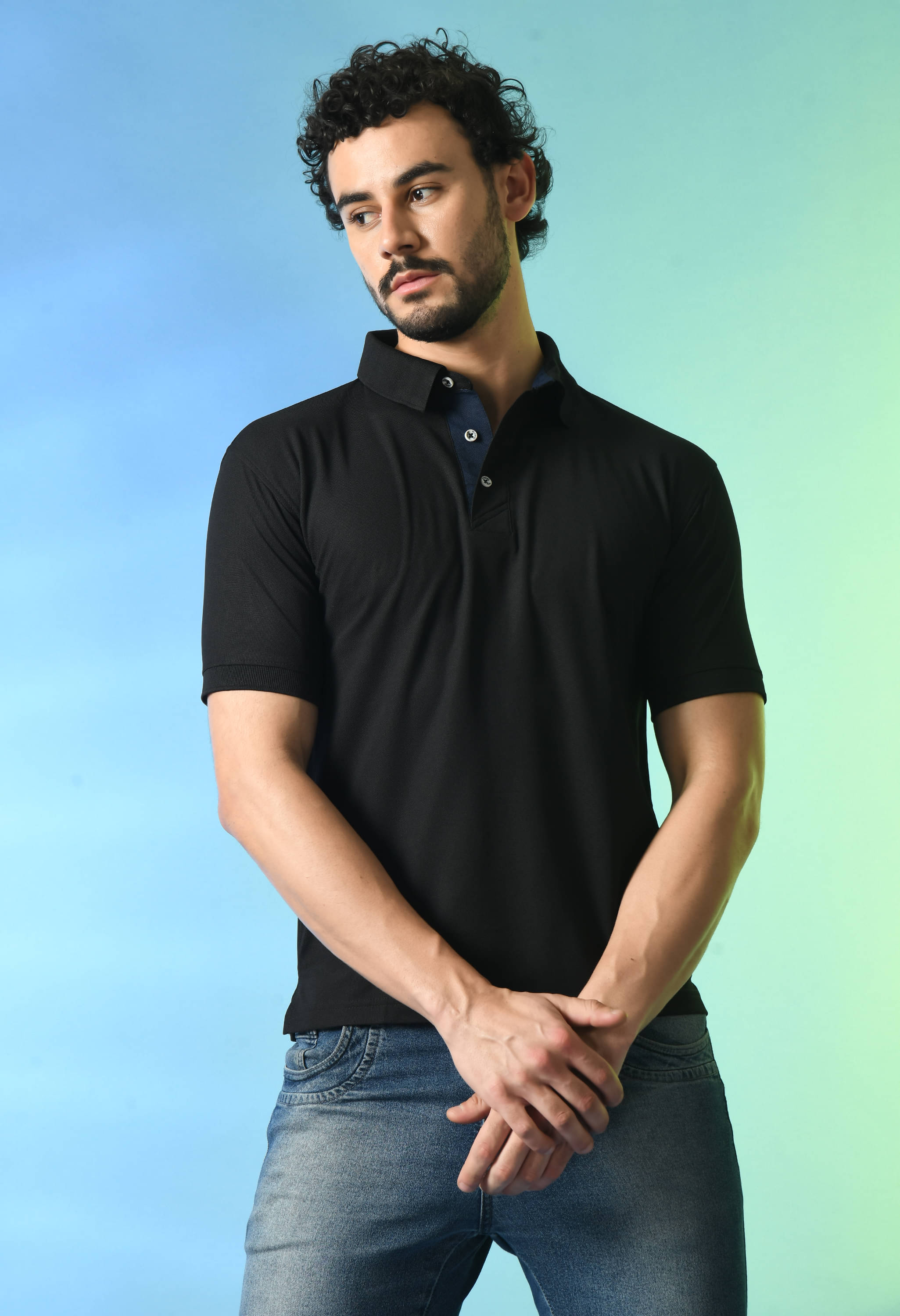     			PRINTCULTR Polyester Regular Fit Solid Half Sleeves Men's T-Shirt - Black ( Pack of 1 )
