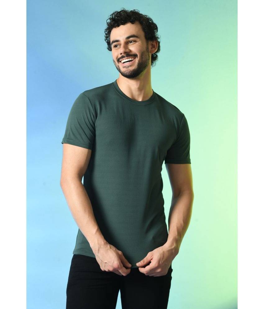 PRINTCULTR Polyester Regular Fit Solid Half Sleeves Men's T-Shirt - Green ( Pack of 1 ) PRINTCULTR Polyester Regular Fit Solid Half Sleeves Men's T-Shirt - Green ( Pack of 1 )