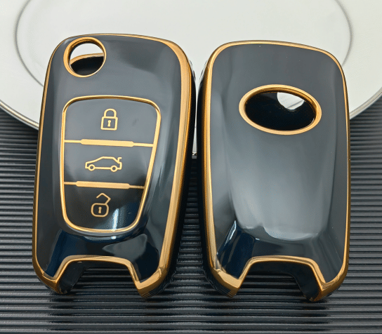     			TANTRA Soft TPU Premium Keycover Compatible with Toyota Corolla | Altis | Innova Crysta 3 Button Car Smart Key