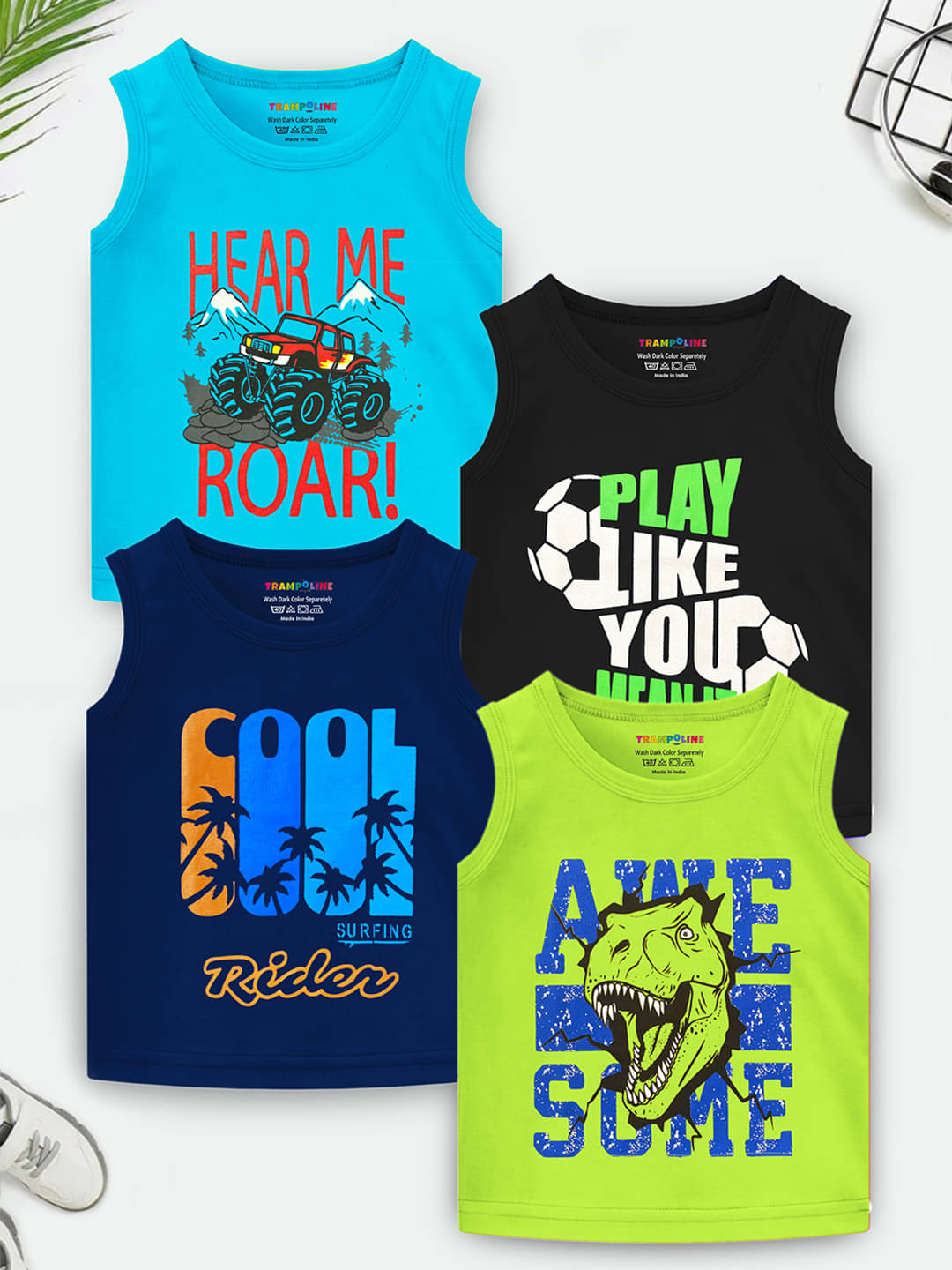     			Trampoline Pack of 1 Boys Cotton Blend T-Shirt ( Multicolor1 )