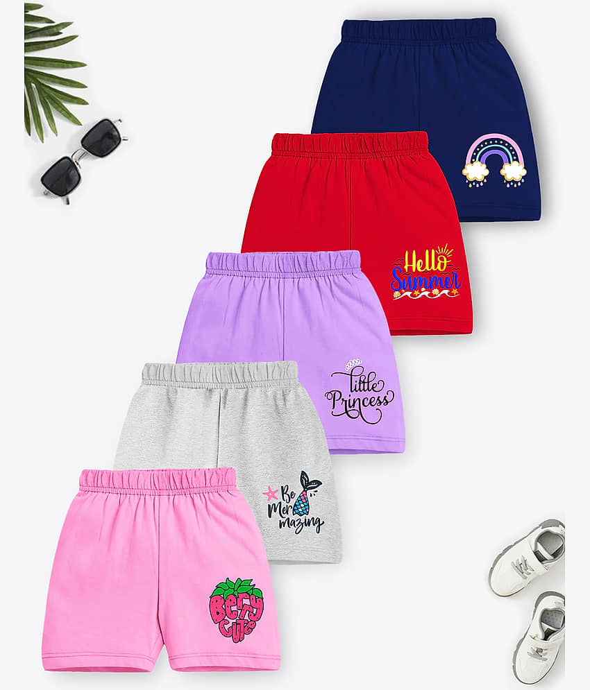 Trampoline Pack of 5 Cotton Shorts For Boys ( Multicolor 1 ) - Shorts | Buy online on ZillyBuy