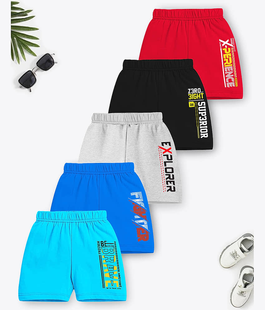 Trampoline Pack of 5 Cotton Shorts For Boys ( Multicolor 2 ) - Shorts | Buy online on ZillyBuy