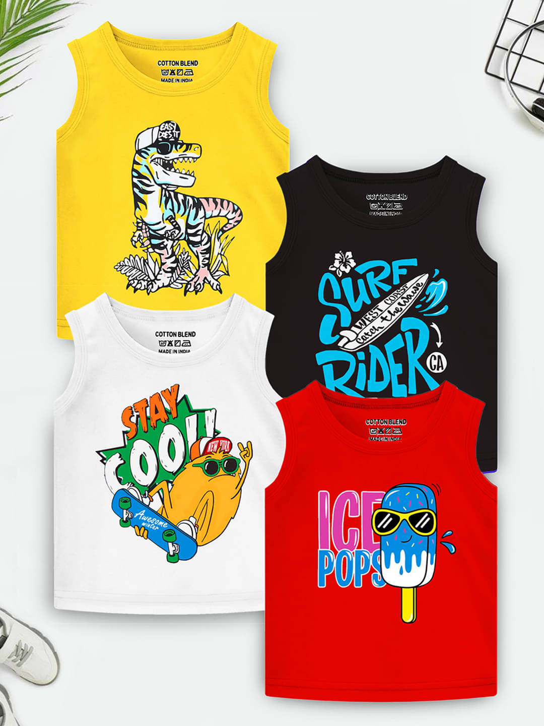     			Trampoline Pack of 1 Boys Cotton Blend T-Shirt ( Multicolor )