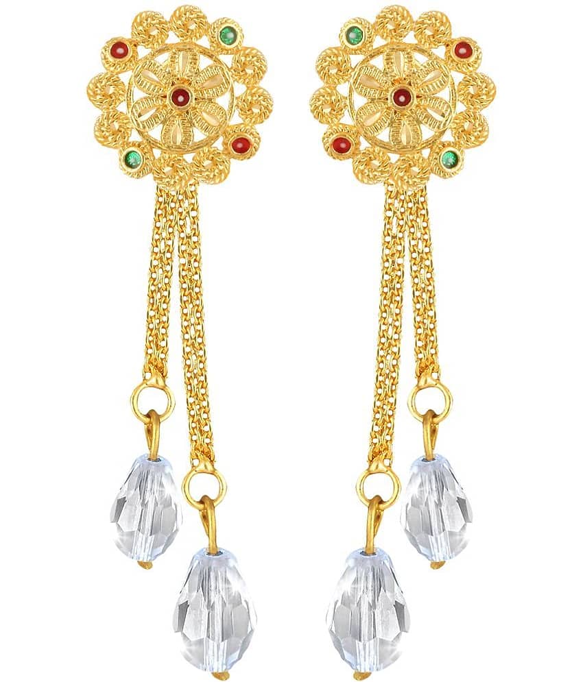 Vighnaharta Golden Drop Earrings ( Pack of 1 ) - Earrings | Buy online on ZillyBuy