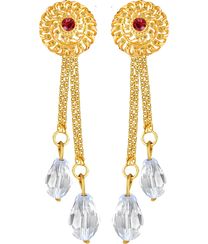 Vighnaharta Golden Drop Earrings ( Pack of 1 ) - Earrings | Buy online on ZillyBuy