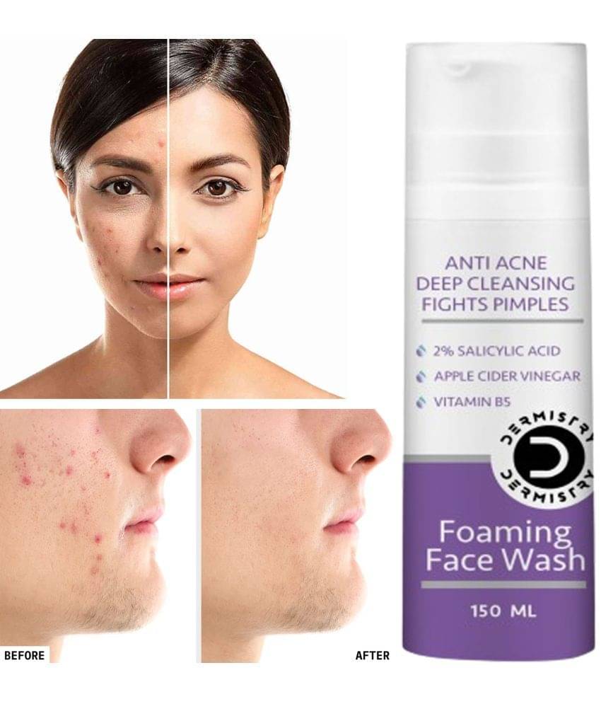     			Vigini 2% Salicylic Acid Anti Acne Oil Control Pimples Remover Foaming Toner Face Wash Cleanser Fights Blackheads Whiteheads Dark Spots Men Women Apple Cider Niacinamide Prone Oily Skin Removal Pigmentation Pore Tightening Cream Gel Facial Kit Serum Pack