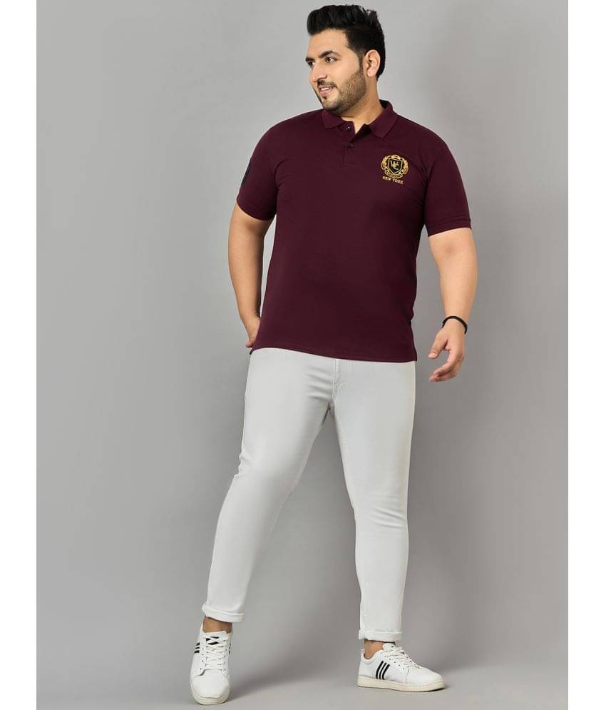 zigo Pack of 1 Cotton Blend Regular Fit Solid Half Sleeves Men's Polo T Shirt ( Wine ) zigo Pack of 1 Cotton Blend Regular Fit Solid Half Sleeves Men's Polo T Shirt ( Wine )