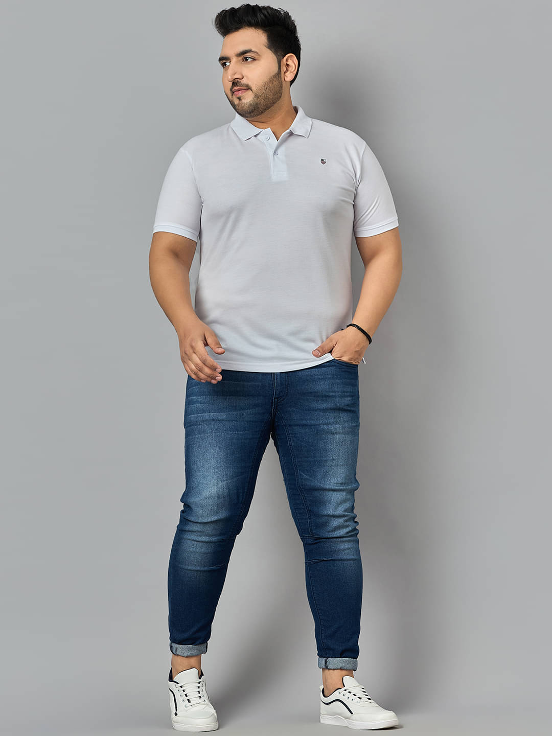 zigo Pack of 1 Cotton Blend Regular Fit Solid Half Sleeves Men's Polo T Shirt ( White )     			zigo Pack of 1 Cotton Blend Regular Fit Solid Half Sleeves Men's Polo T Shirt ( White )