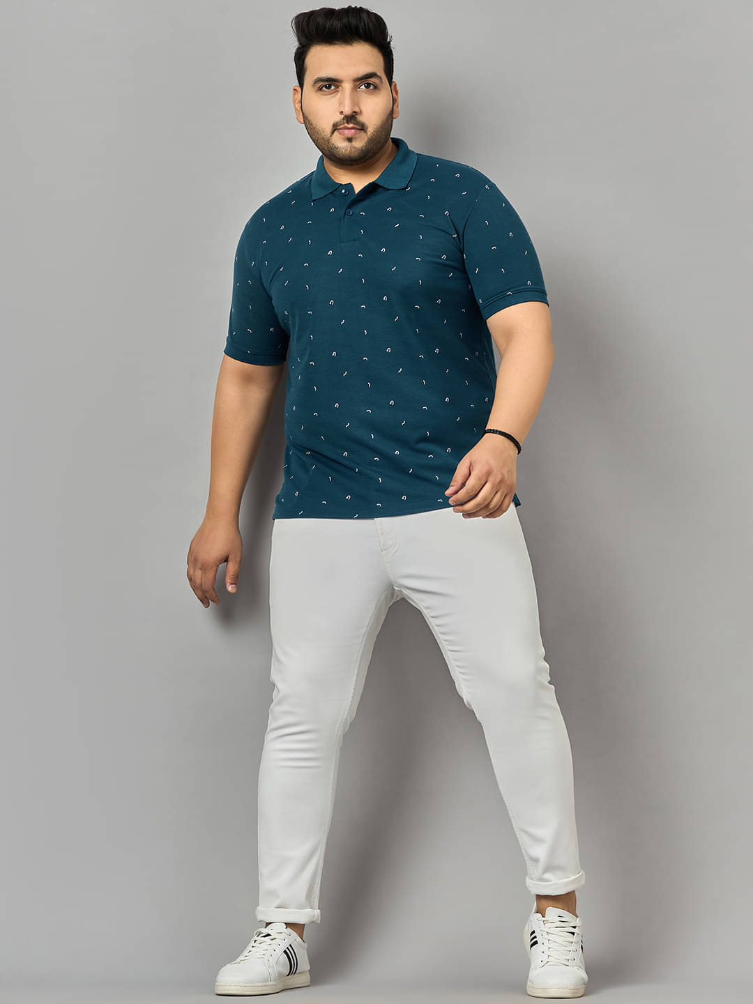     			zigo Pack of 1 Cotton Blend Regular Fit Printed Half Sleeves Men's Polo T Shirt ( Navy Blue )