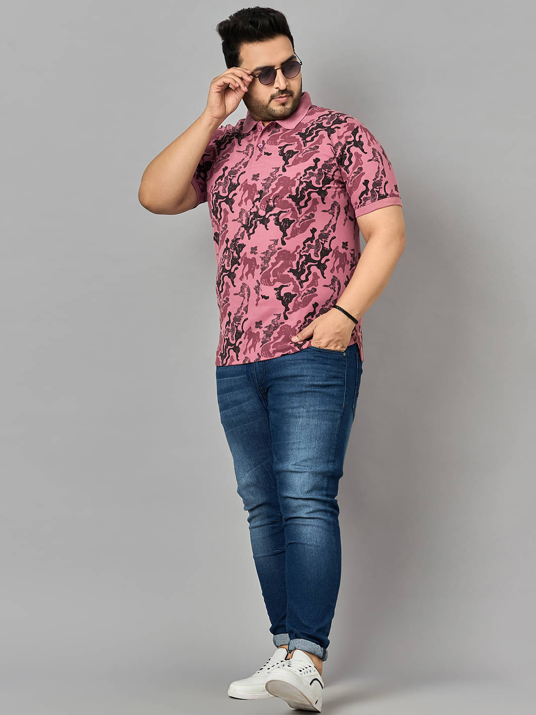     			zigo Pack of 1 Cotton Blend Regular Fit Printed Half Sleeves Men's Polo T Shirt ( Peach )