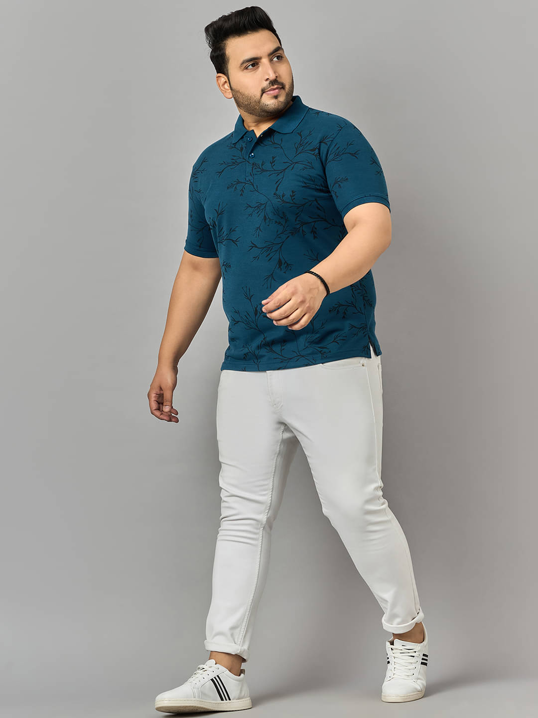 zigo Pack of 1 Cotton Blend Regular Fit Printed Half Sleeves Men's Polo T Shirt ( Navy Blue ) zigo Pack of 1 Cotton Blend Regular Fit Printed Half Sleeves Men's Polo T Shirt ( Navy Blue )