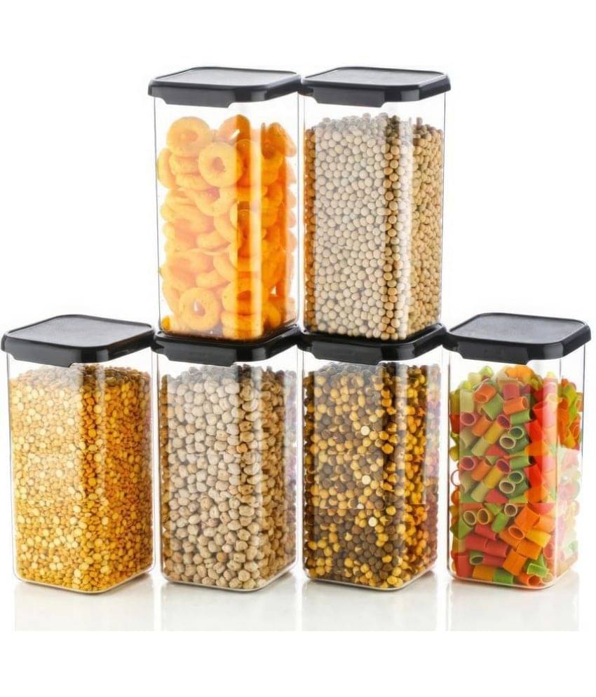 Arni 1100ml Containers Plastic Black Utility Container ( Set of 6 ) Arni 1100ml Containers Plastic Black Utility Container ( Set of 6 )