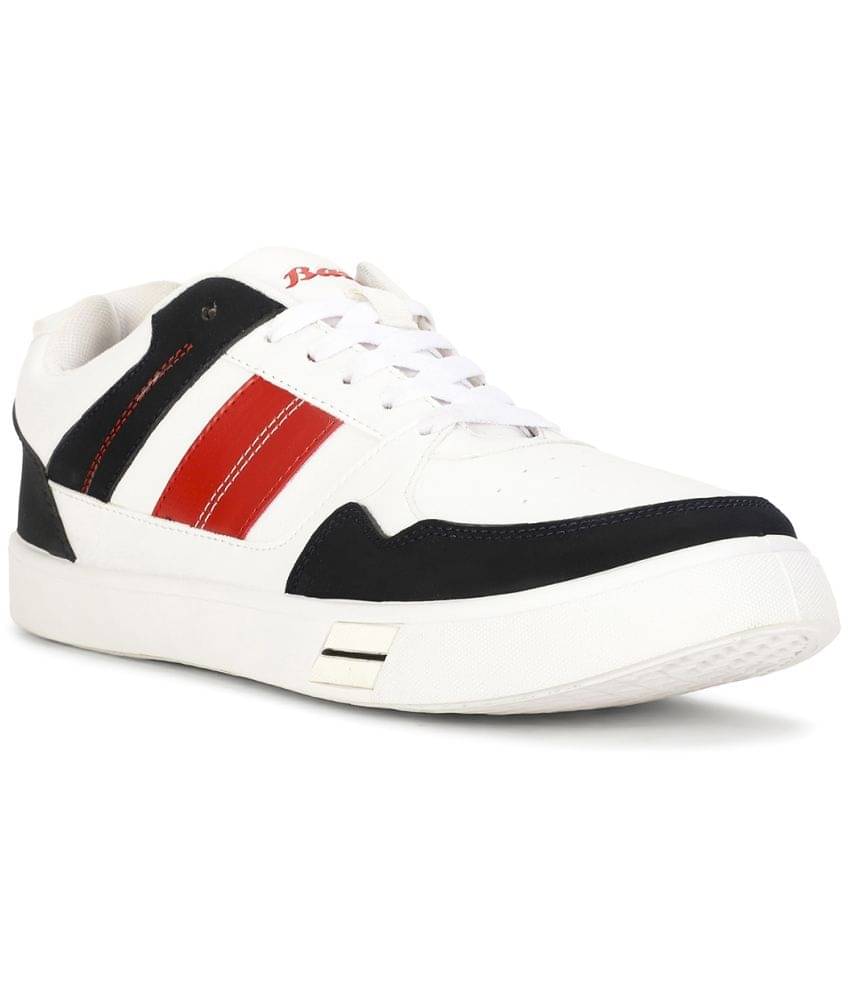    			Bata White Men's Sneakers