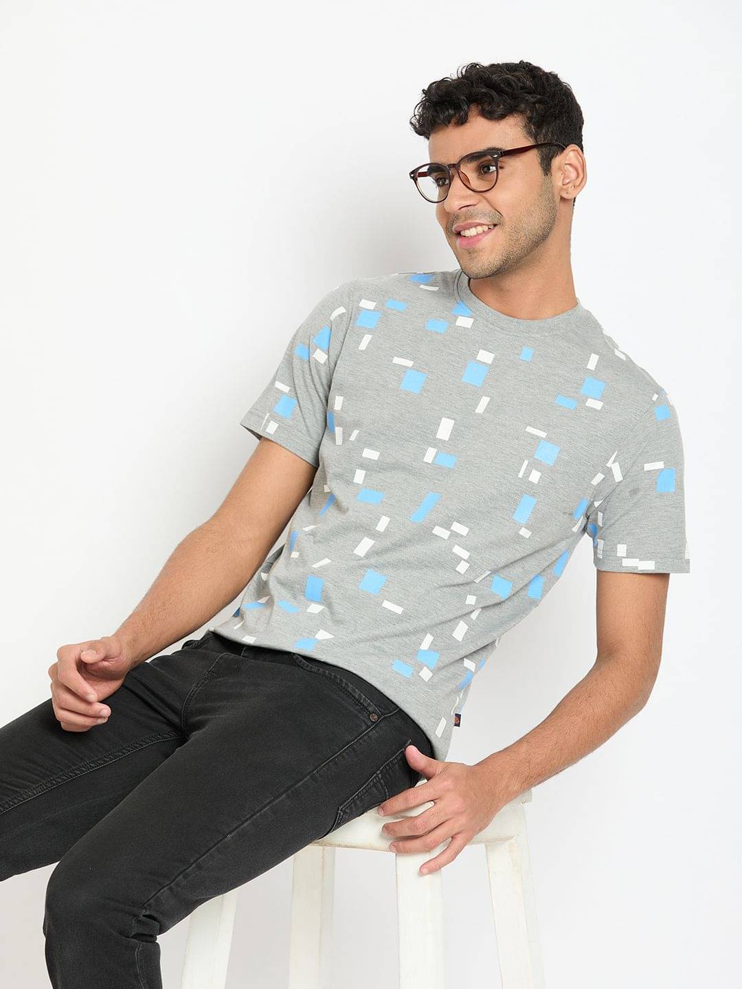     			Club York Pack of 1 Cotton Blend Regular Fit Men's T-Shirt ( Light Grey )