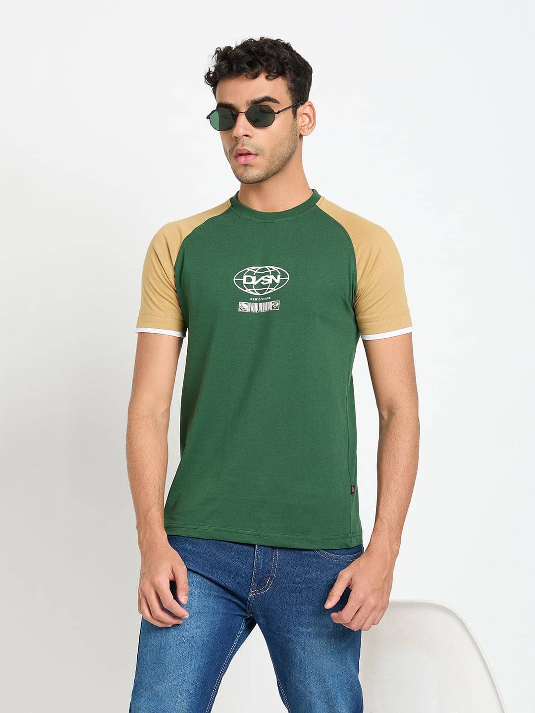 Club York Pack of 1 Cotton Blend Regular Fit Men's T-Shirt ( Green )     			Club York Pack of 1 Cotton Blend Regular Fit Men's T-Shirt ( Green )