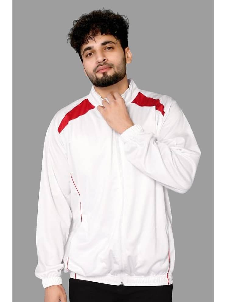 Red Tape White Jacket For Men Red Tape Polyester Blend Men's
