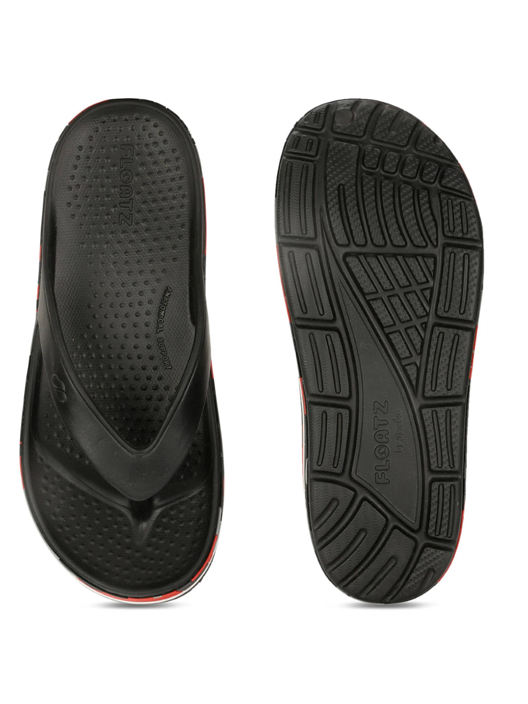     			Floatz Black Men's Thong Flip Flop