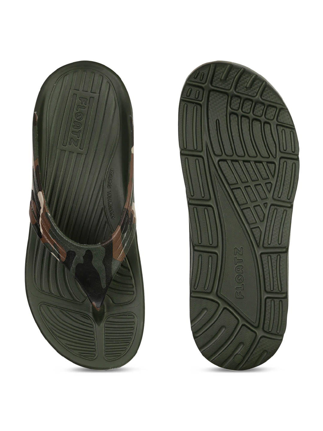    			Floatz Olive Men's Thong Flip Flop