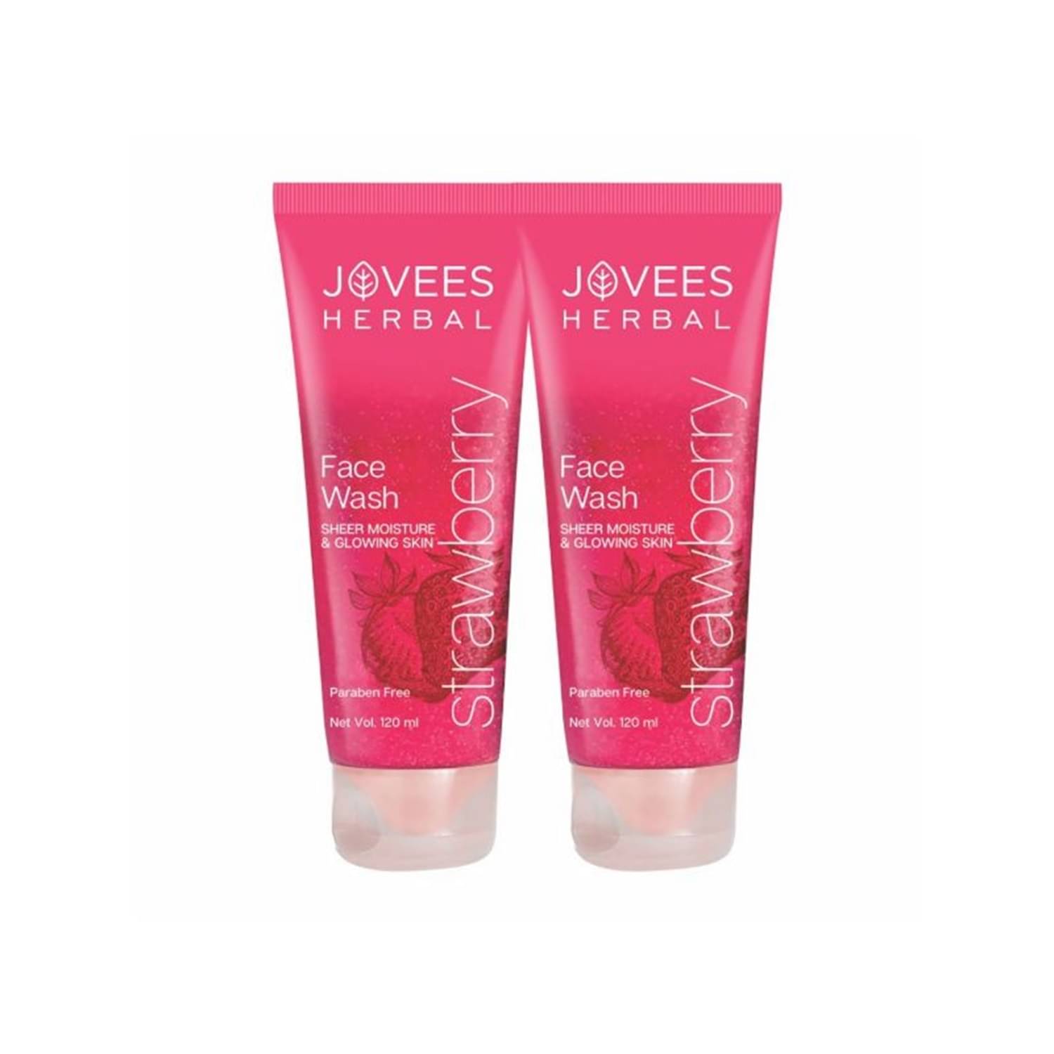 Jovees Herbal Strawberry Face Wash For Normal to Dry Skin For Glowing & Hydrating 120ml (Pack of 2) Jovees Herbal Strawberry Face Wash For Normal to Dry Skin For Glowing & Hydrating 120ml (Pack of 2)