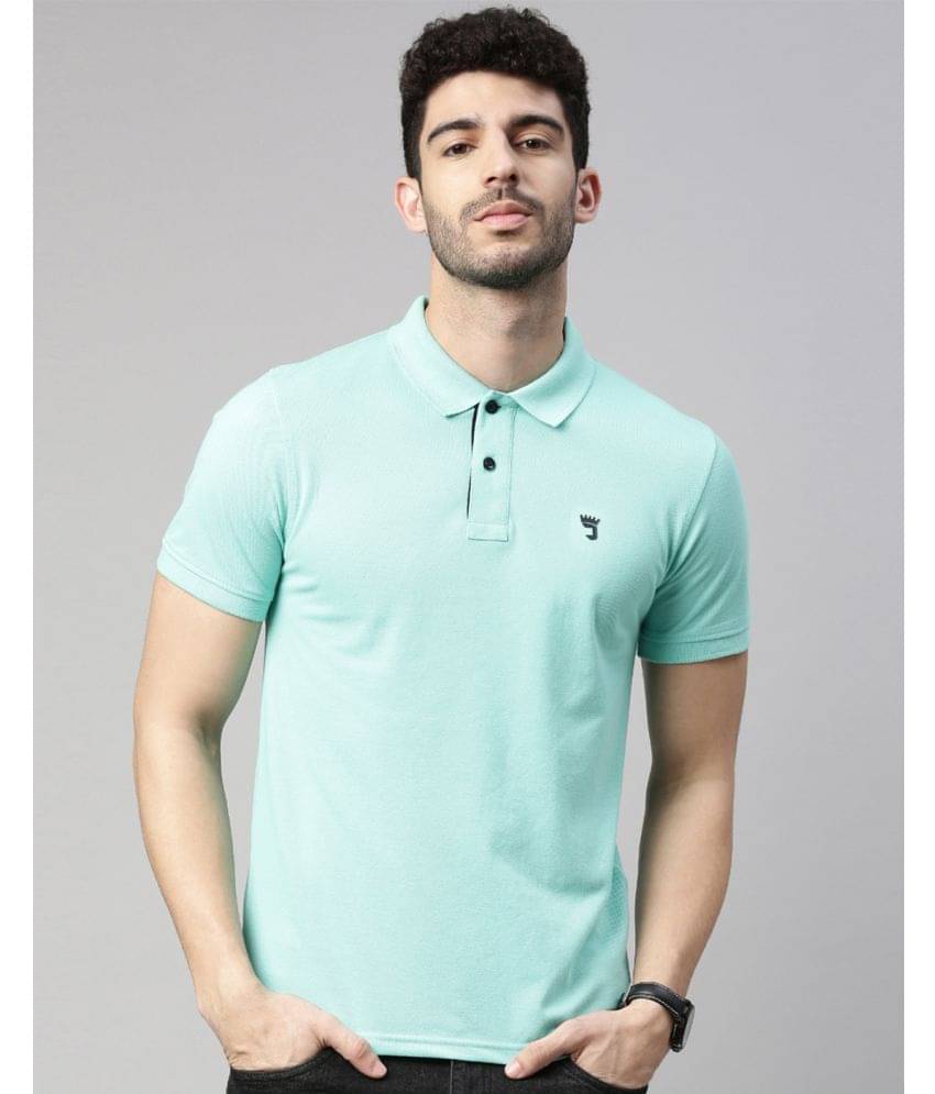 Joven Pack of 1 Cotton Blend Regular Fit Solid Half Sleeves Men's Polo T Shirt ( Green ) Joven Pack of 1 Cotton Blend Regular Fit Solid Half Sleeves Men's Polo T Shirt ( Green )