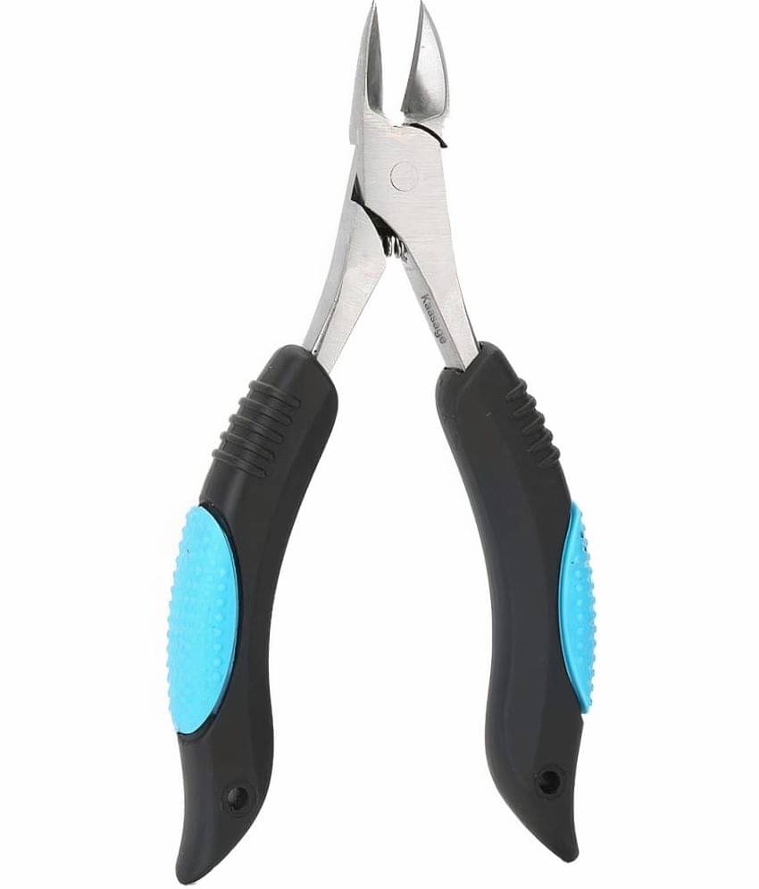     			THR3E STROKES Cuticle Nippers, Fingernail Toenail Cuticle Scissors Pedicure Cutter Tool with Non-slip Handle for Nail Art Salon and Home Ingrown Toe Nail Cuticle Pliers