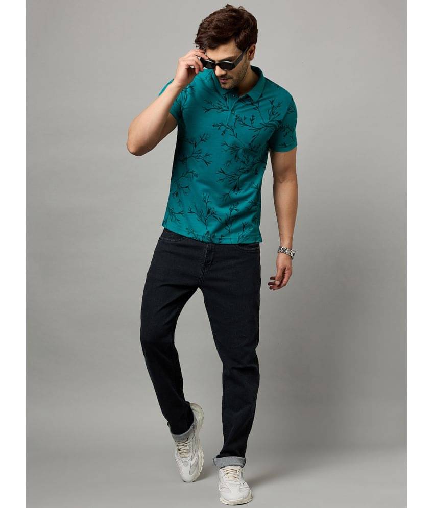 zigo Pack of 1 Cotton Blend Regular Fit Printed Half Sleeves Men's Polo T Shirt ( Green ) zigo Pack of 1 Cotton Blend Regular Fit Printed Half Sleeves Men's Polo T Shirt ( Green )