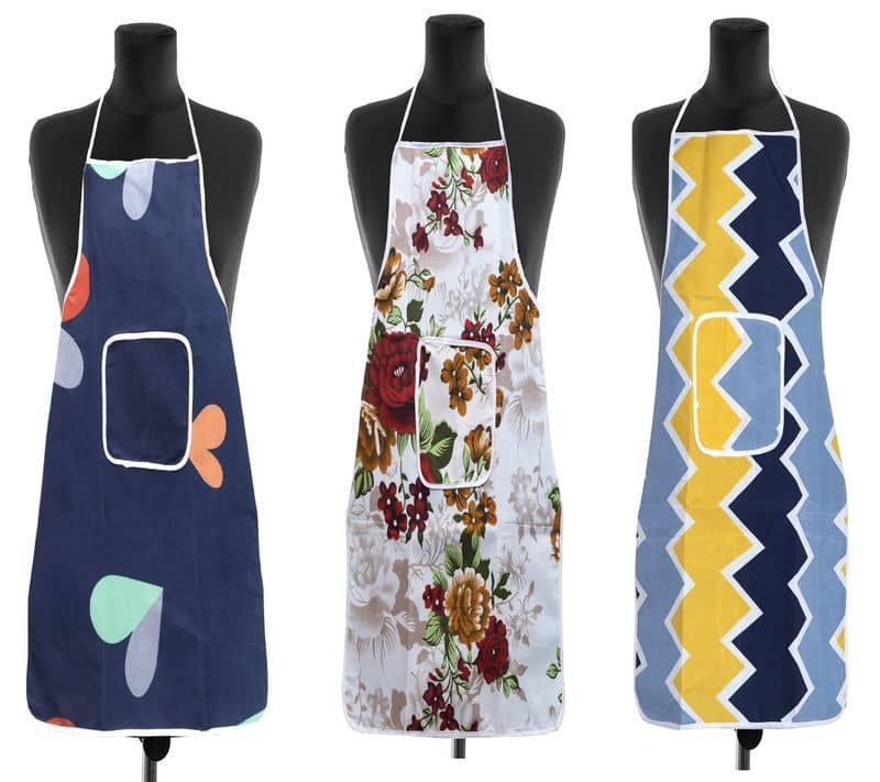Kitchen Apron with Center Pocket (Set of 4)