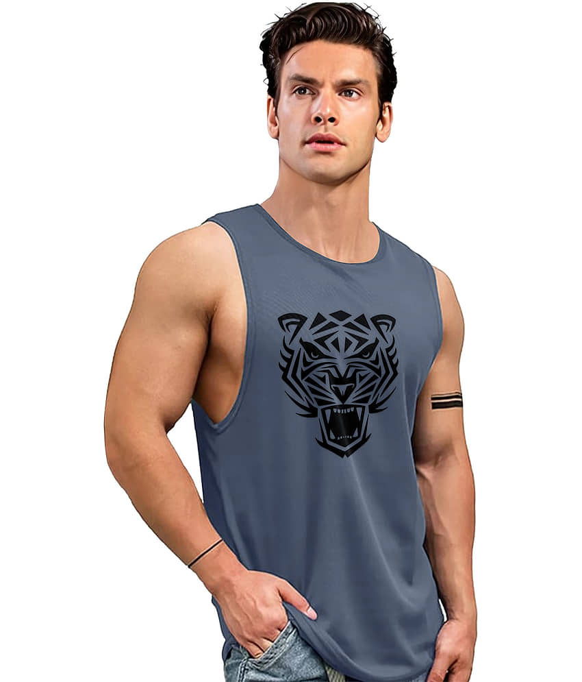 AUSK Pack of 1 Polyester Gym Vest For Men ( Grey ) - Nightwear & Loungewear | Buy online on ZillyBuy