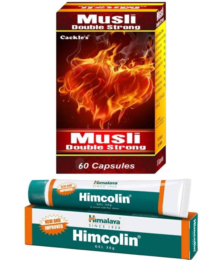Ayurvedic Double Strong Musli Capsule 60no.s & Himcolin Gel 30gm Only Use For Men Ayurvedic Double Strong Musli Capsule 60no.s & Himcolin Gel 30gm Only Use For Men