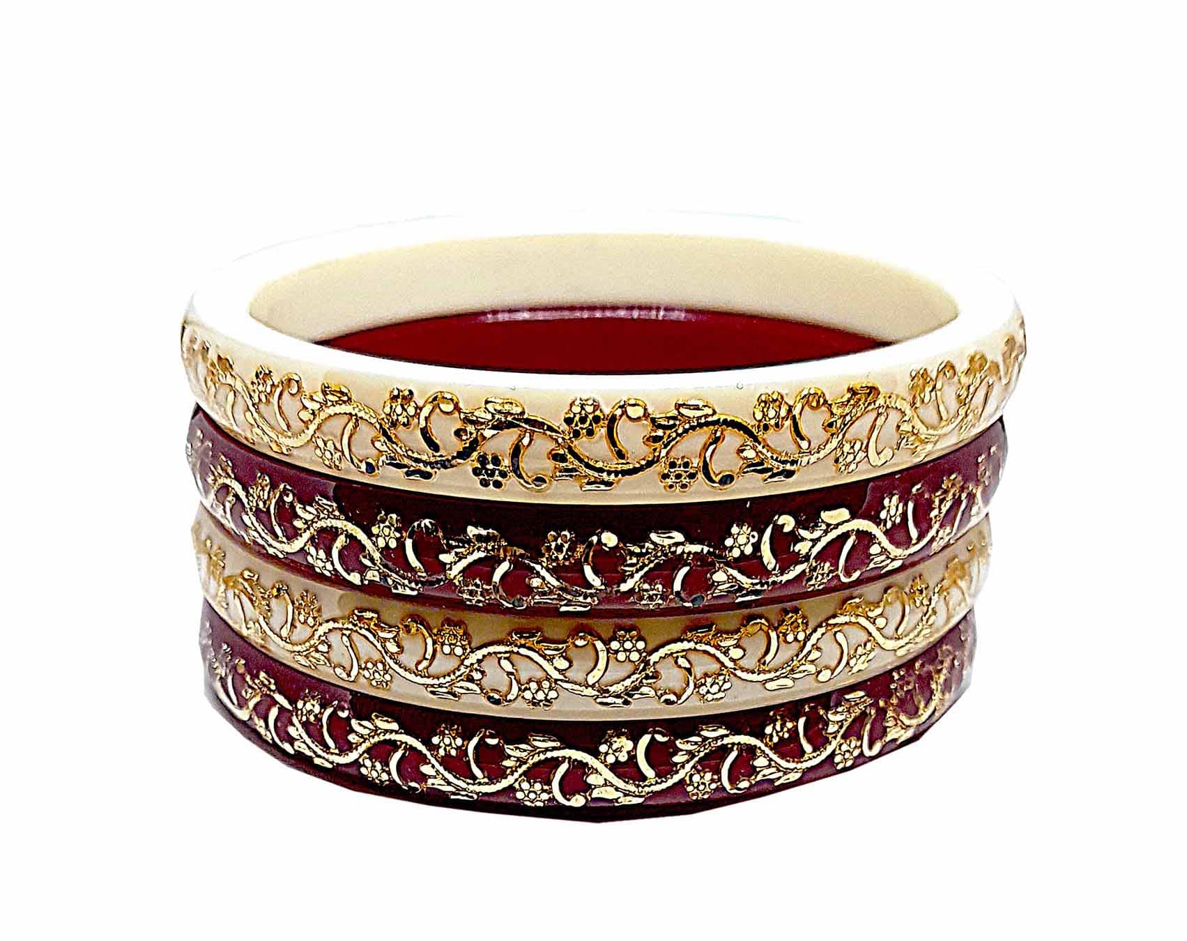 Bovzen Multicolor Bangle Set ( Pack of 4 ) - Bangles & Bracelets | Buy online on ZillyBuy