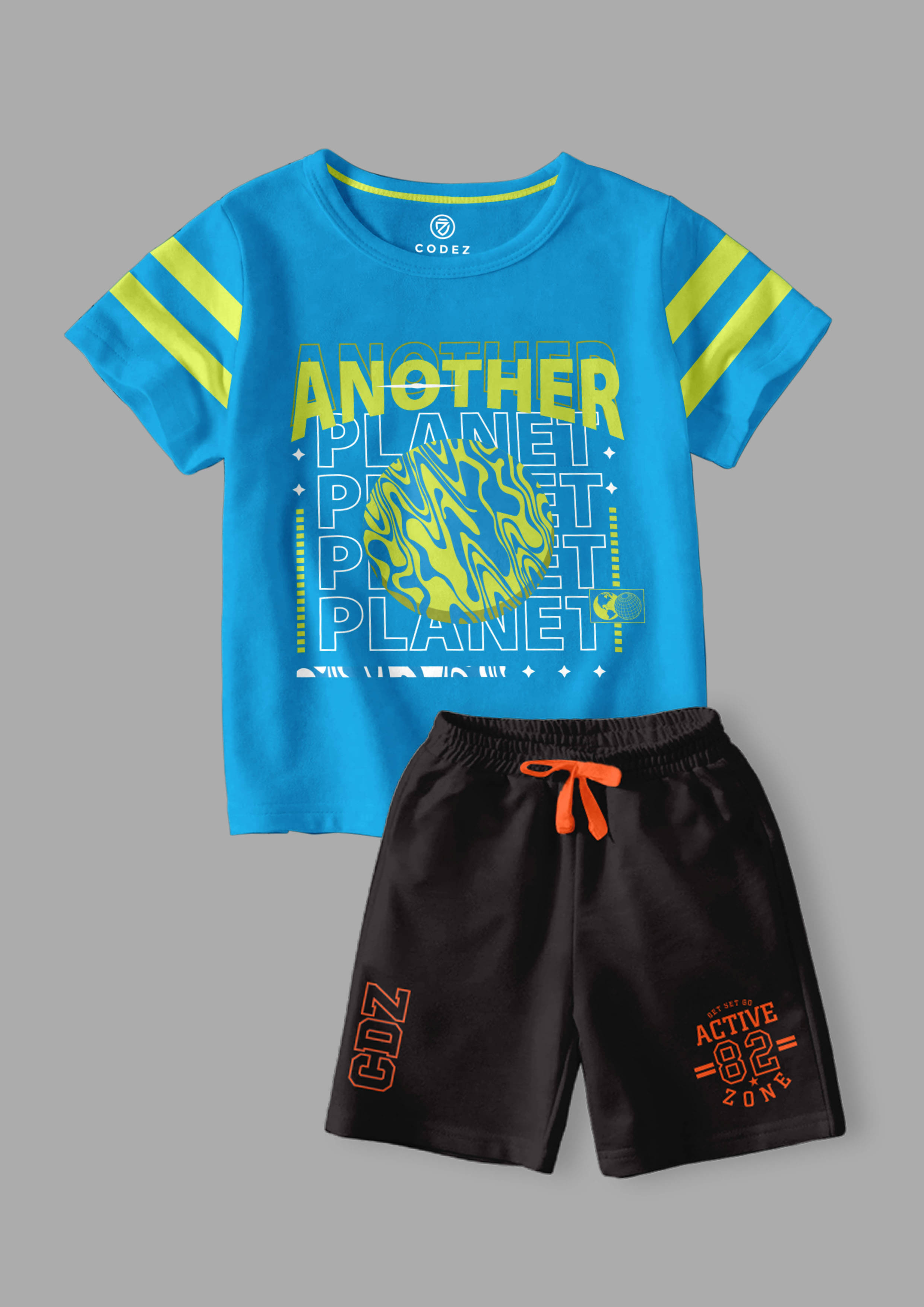 CODEZ Pack of 2 Boys Cotton Blend T-Shirt & Shorts ( Multicolor ) CODEZ Pack of 2 Boys Cotton Blend T-Shirt & Shorts ( Multicolor )