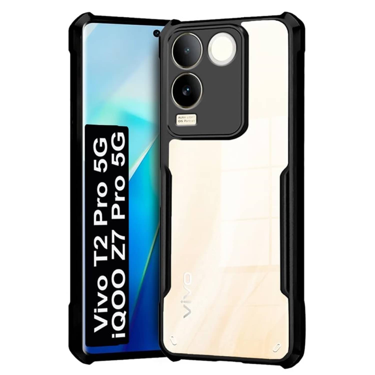     			Case Vault Covers Shock Proof Case Compatible For Polycarbonate Vivo T2 Pro 5G ( Pack of 1 )