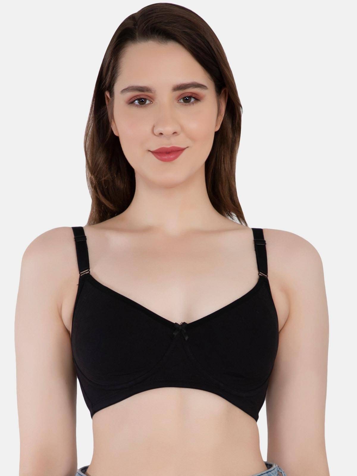     			Eve's Beauty Cotton Blend Women's T-Shirt Bra ( Black )