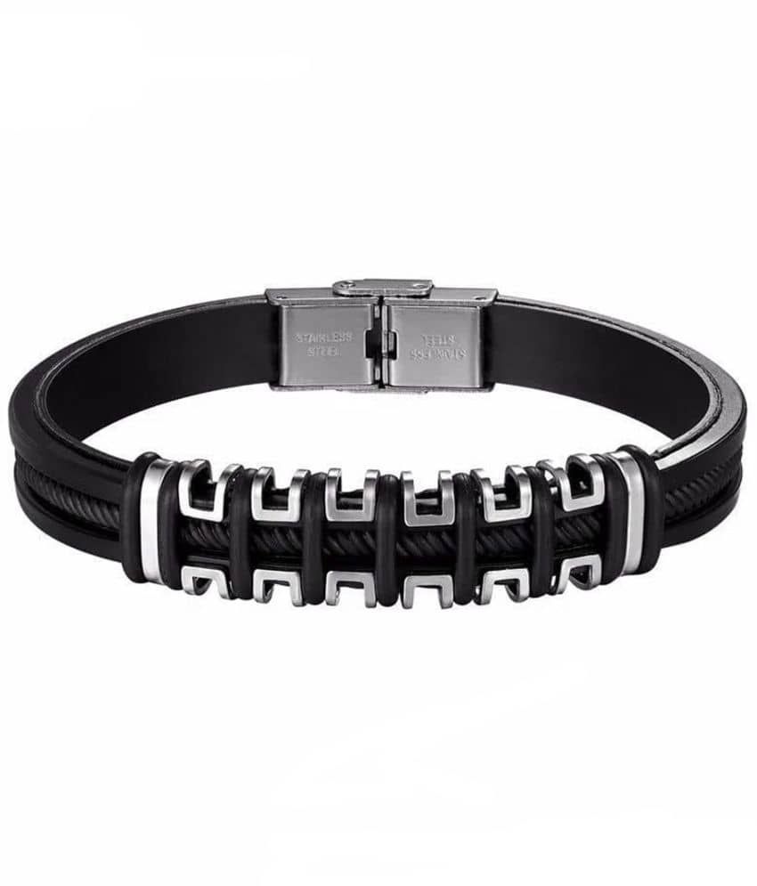 FASHION FRILL Black Bracelet ( Pack of 1 ) - Bangles & Bracelets | Buy online on ZillyBuy