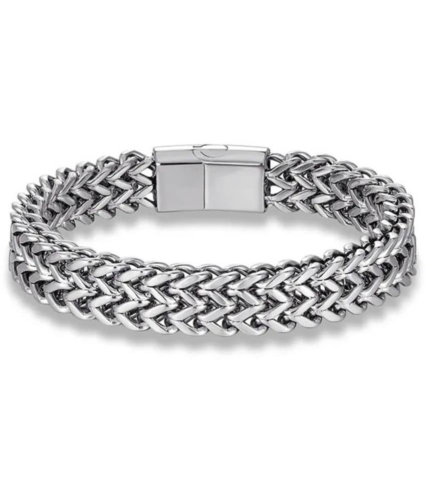 FASHION FRILL Silver Bracelet ( Pack of 1 ) - Bangles & Bracelets | Buy online on ZillyBuy