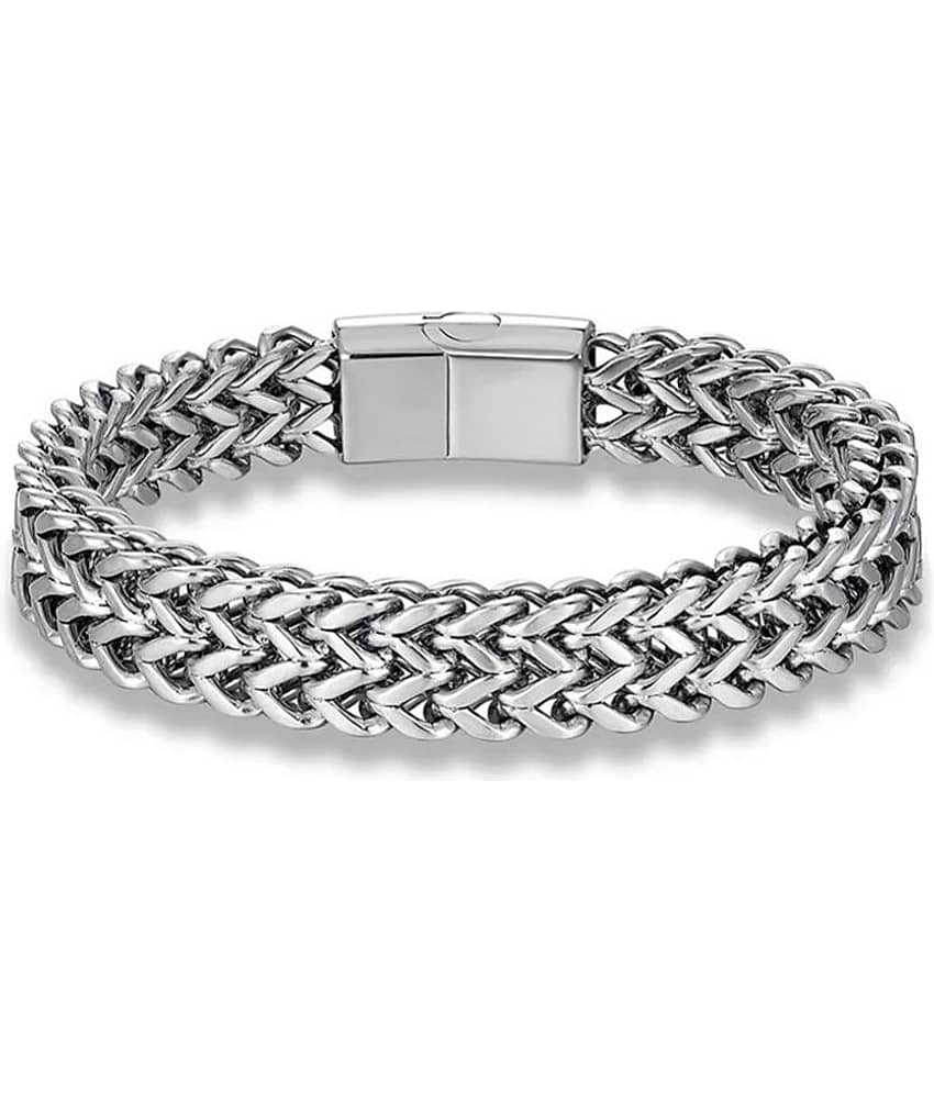 FASHION FRILL Silver Bracelet ( Pack of 1 ) - Bangles & Bracelets | Buy online on ZillyBuy