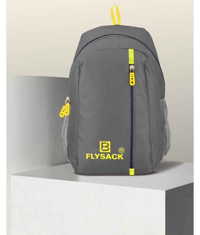     			FLYSACK Grey PU Backpack ( 22 Ltrs )