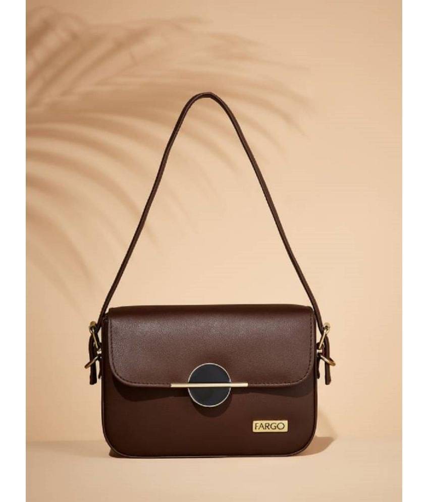     			Fargo Brown PU Shoulder Bag