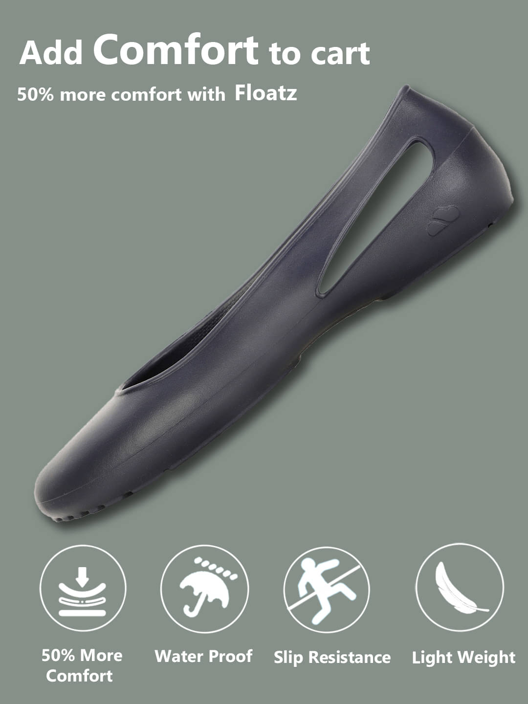     			Floatz Navy Women's Casual Ballerinas