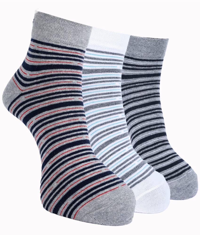 Force NXT Cotton Blend Men's Striped Multicolor Ankle Length Socks ( Pack of 3 ) - Socks | Buy online on ZillyBuy