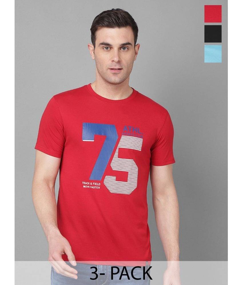Force NXT Pack of 3 Cotton Blend Regular Fit Men's T-Shirt ( Multicolor ) Force NXT Pack of 3 Cotton Blend Regular Fit Men's T-Shirt ( Multicolor )