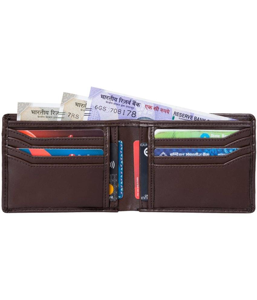     			HIDEFLIX Brown PU Men's Two Fold Wallet ( Pack of 1 )