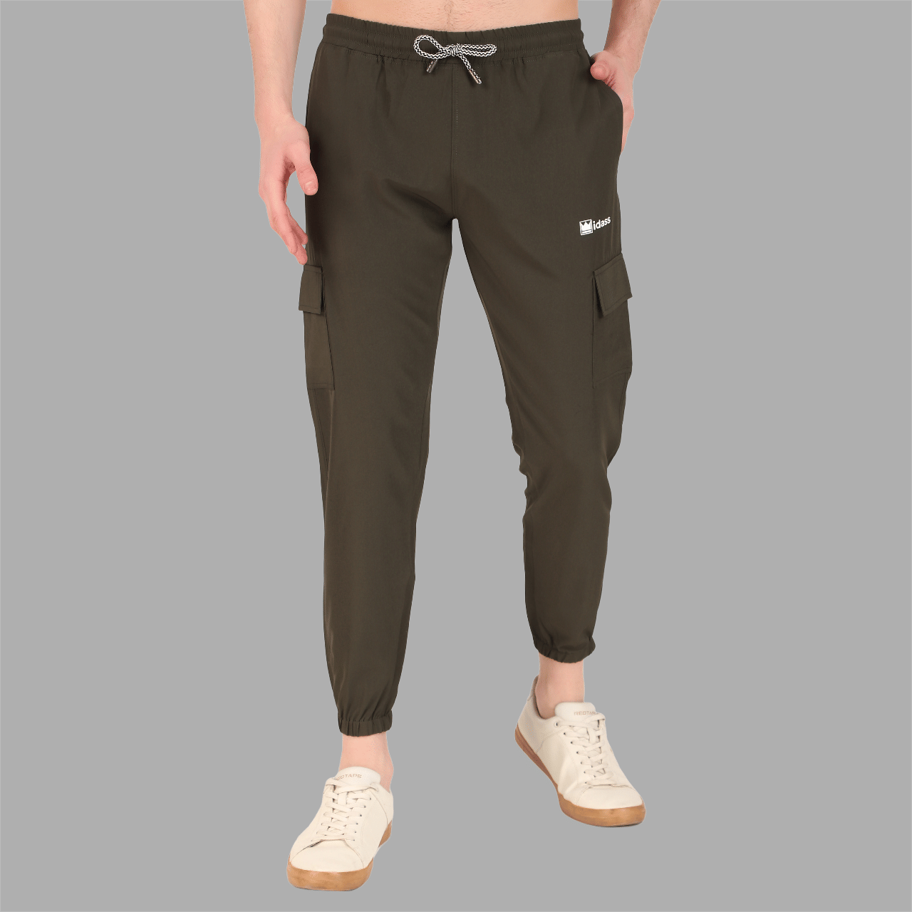 IDASS Olive Green Nylon Men's Joggers ( Pack of 1 ) - Track Pants | Buy online on ZillyBuy