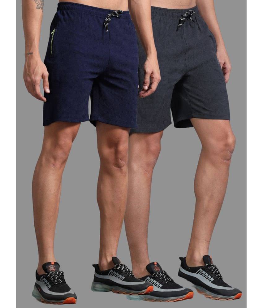 JILZ Multi Polyester Men's Shorts ( Pack of 2 ) JILZ Multi Polyester Men's Shorts ( Pack of 2 )