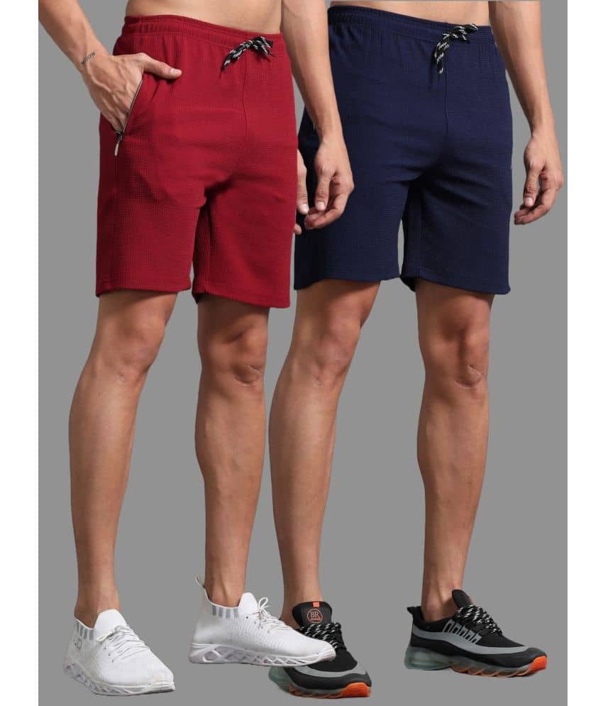 JILZ Multi Polyester Men's Shorts ( Pack of 2 ) - Shorts | Buy online on ZillyBuy